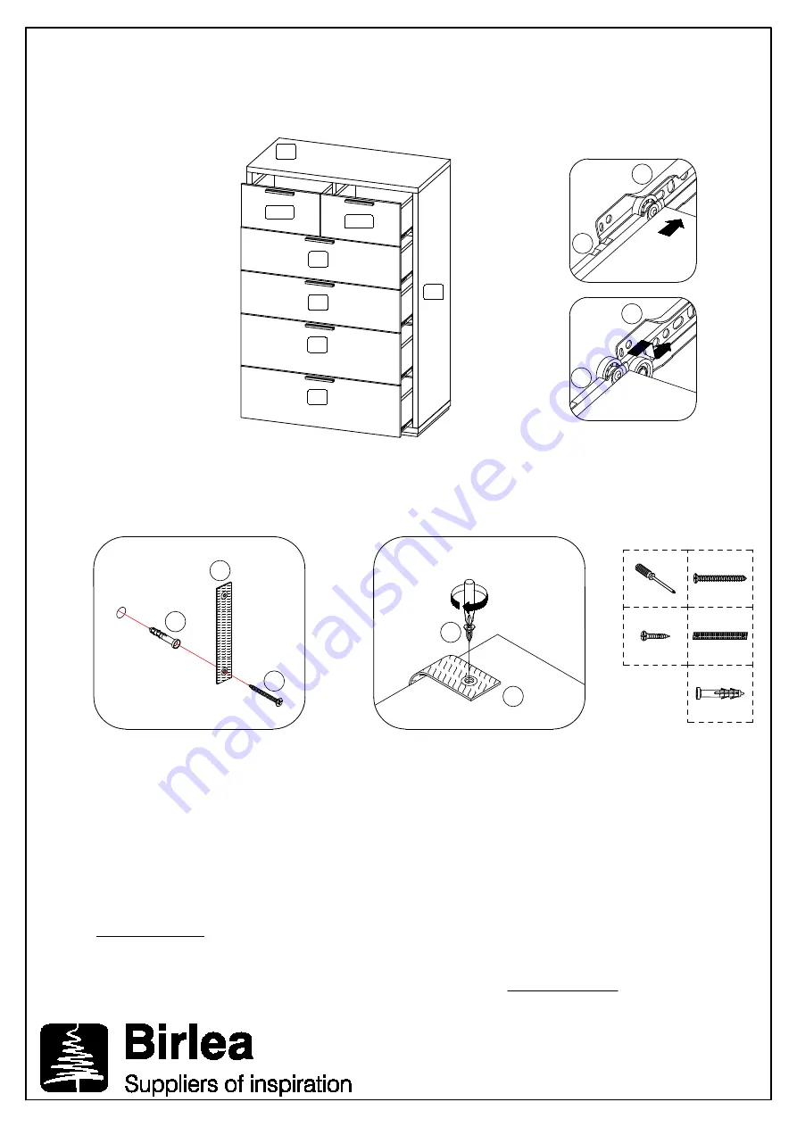 Birlea STOCKWELL 4+2 CHEST Скачать руководство пользователя страница 9