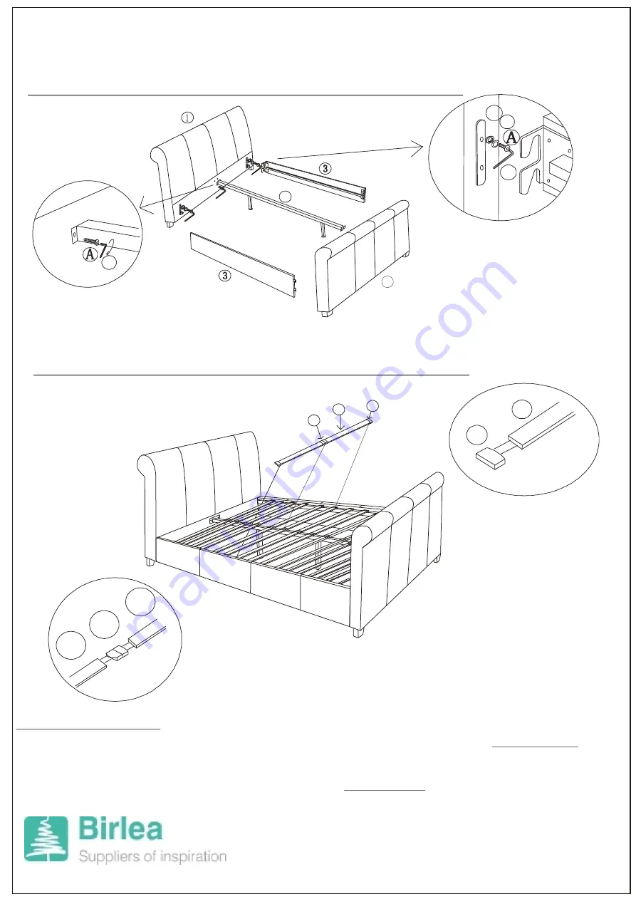 Birlea Stratus 4' Bed 5056206616519 Assembly Instructions Download Page 4