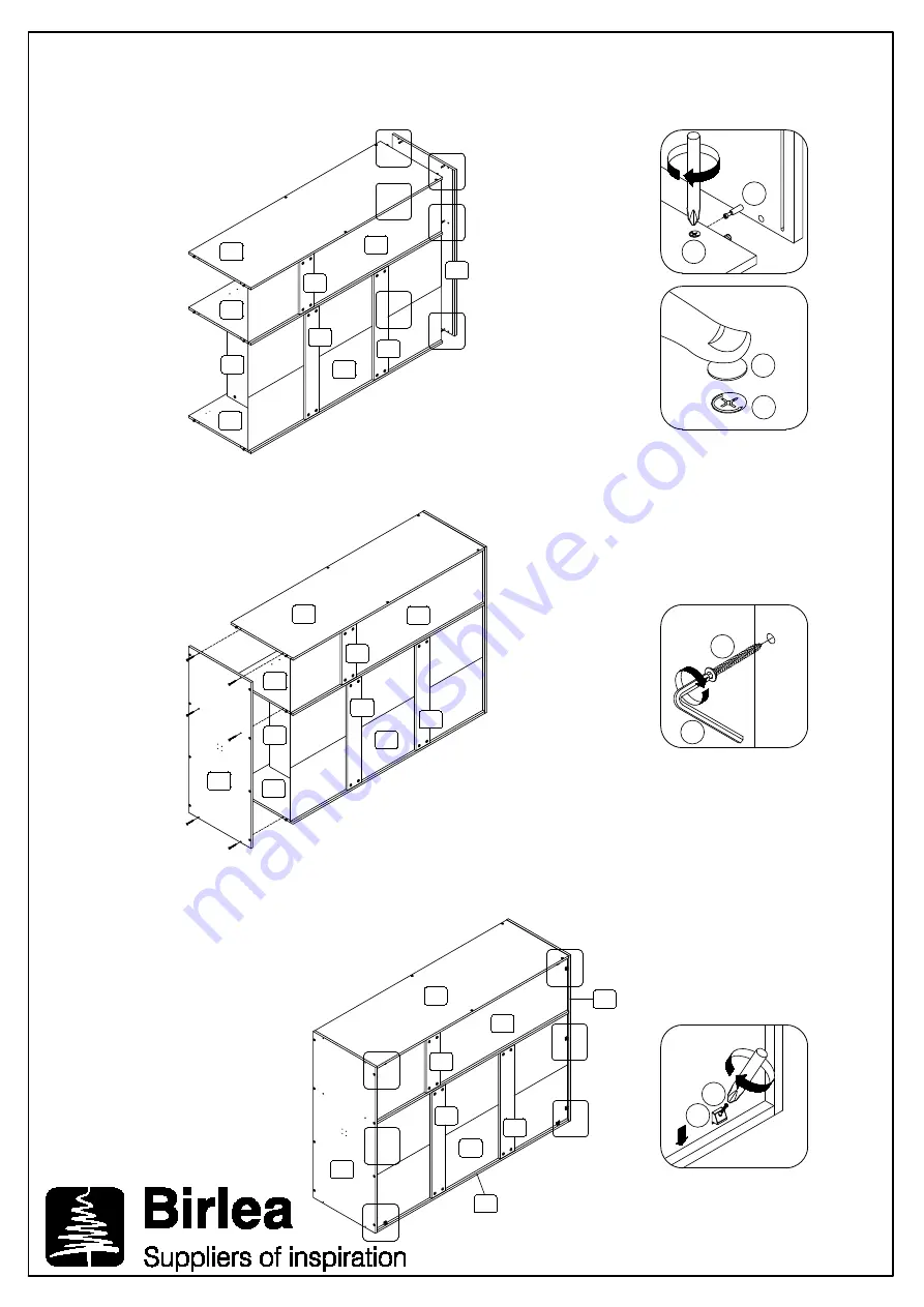 Birlea URBAN 4 DOOR WARDROBE ME53978895 Assembly Instructions Manual Download Page 7