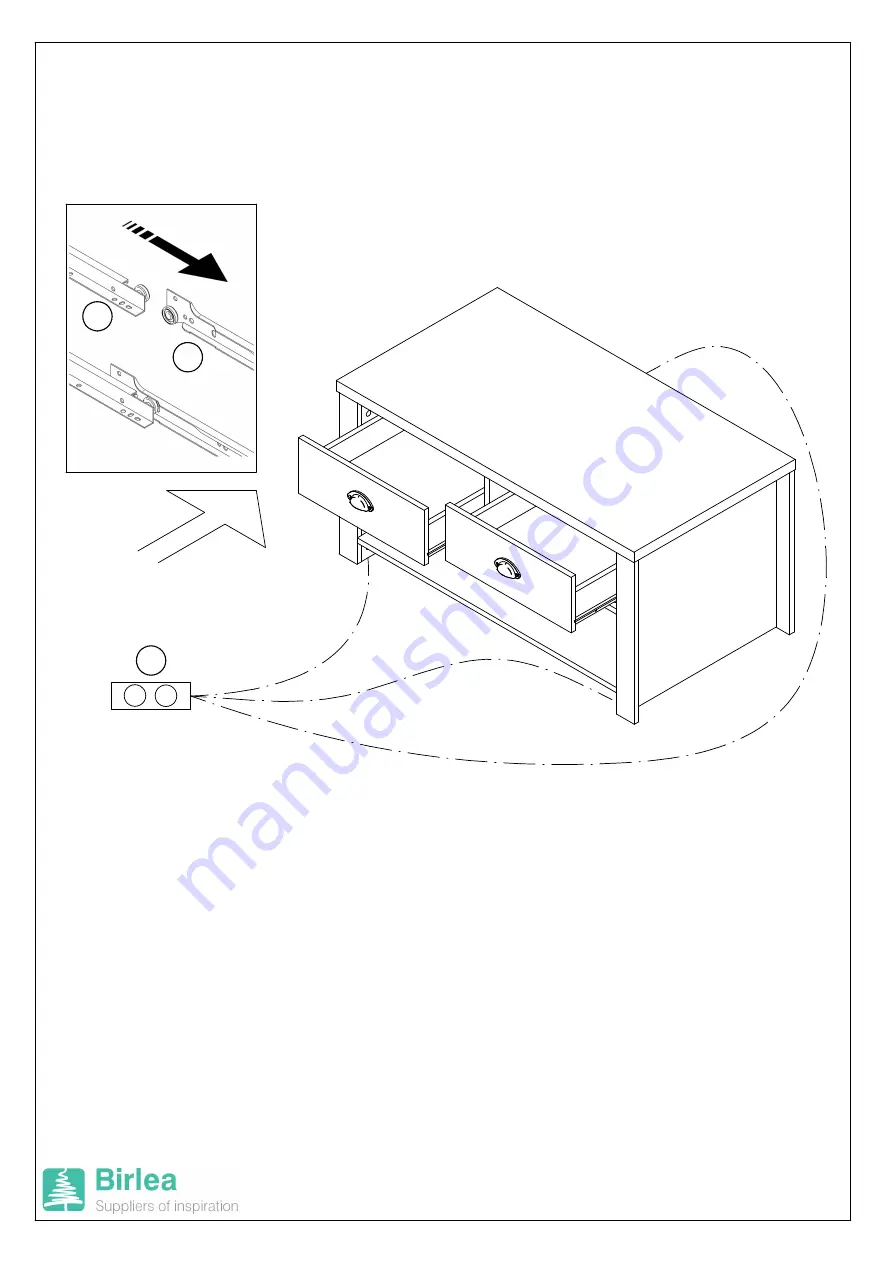 Birlea WINCHESTER 2 DRAWER COFFEE TABLE Скачать руководство пользователя страница 8