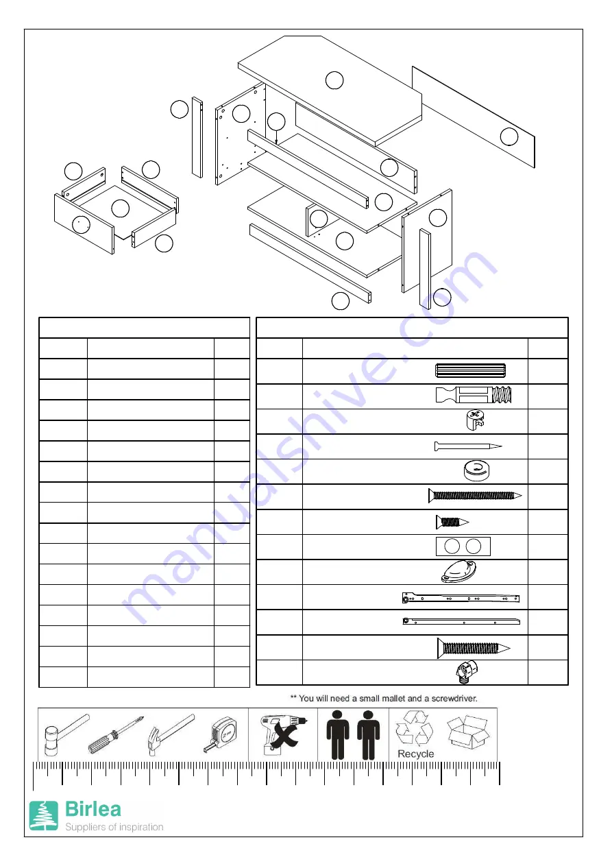 Birlea WINCHESTER CORNER TV UNIT Скачать руководство пользователя страница 3