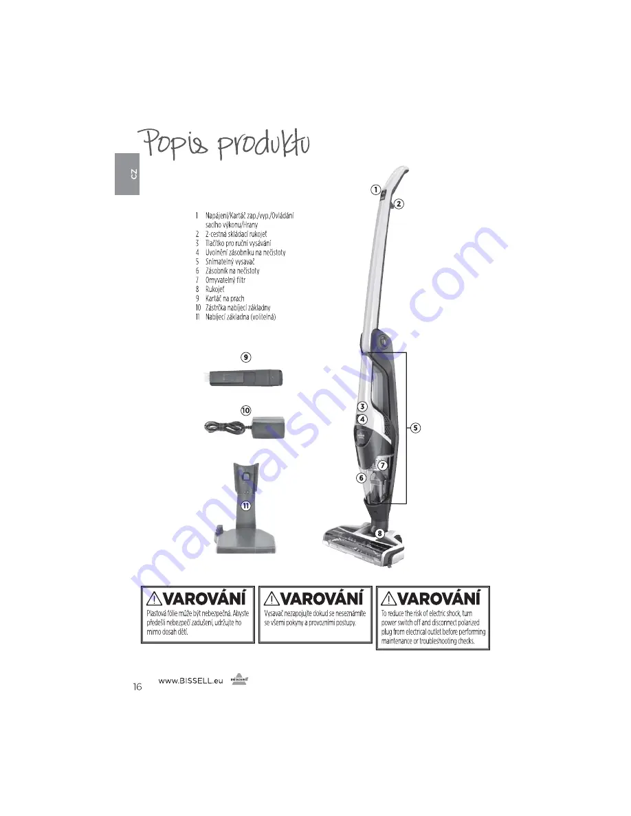 Bissell 1313 Series User Manual Download Page 16