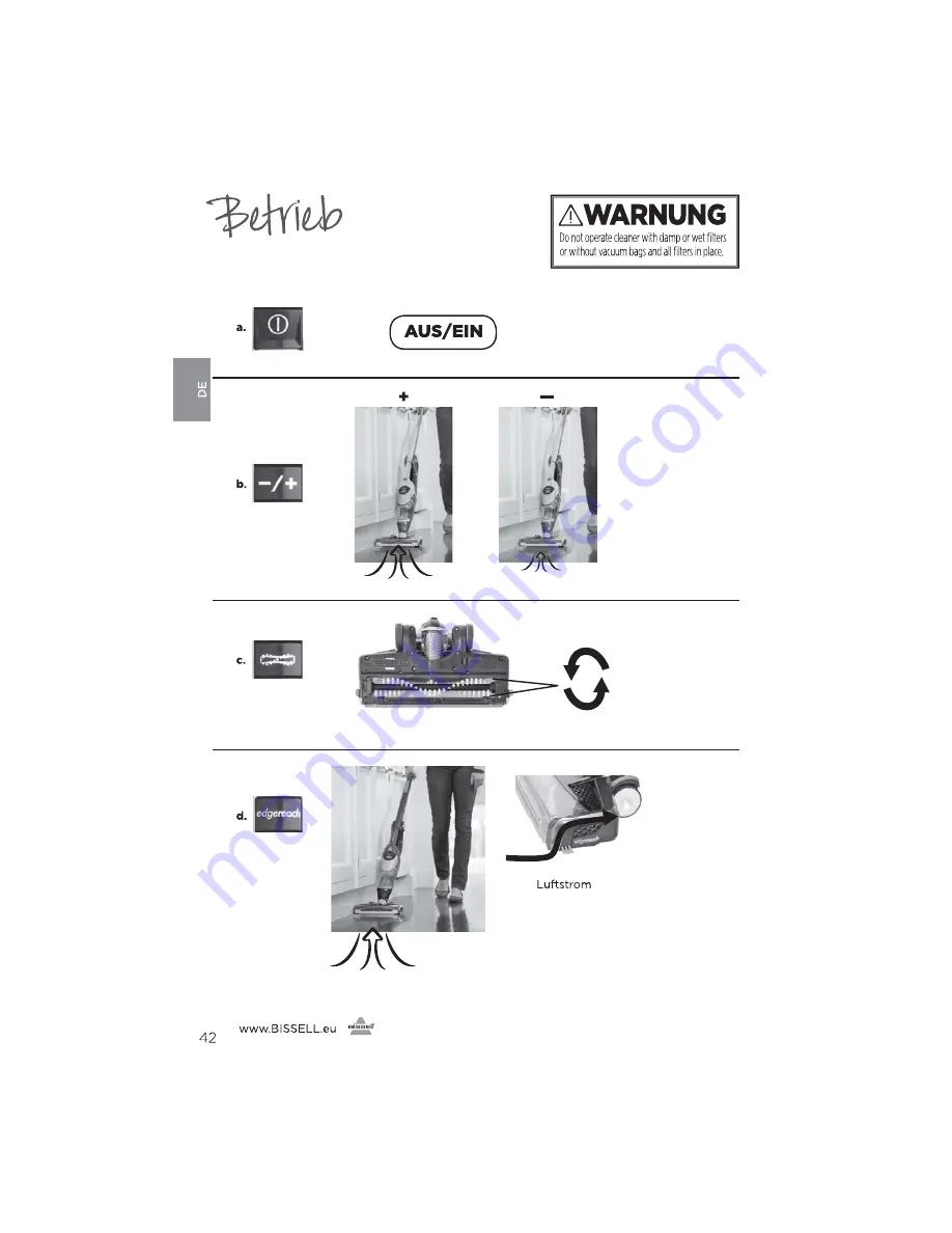 Bissell 1313 Series User Manual Download Page 42