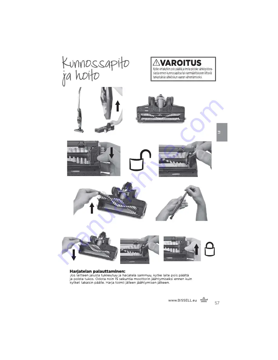 Bissell 1313 Series User Manual Download Page 57