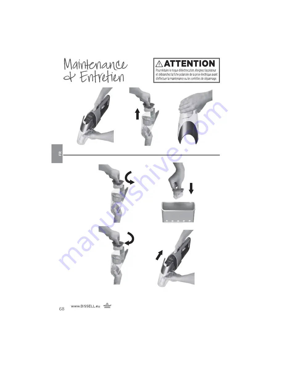 Bissell 1313 Series Скачать руководство пользователя страница 68