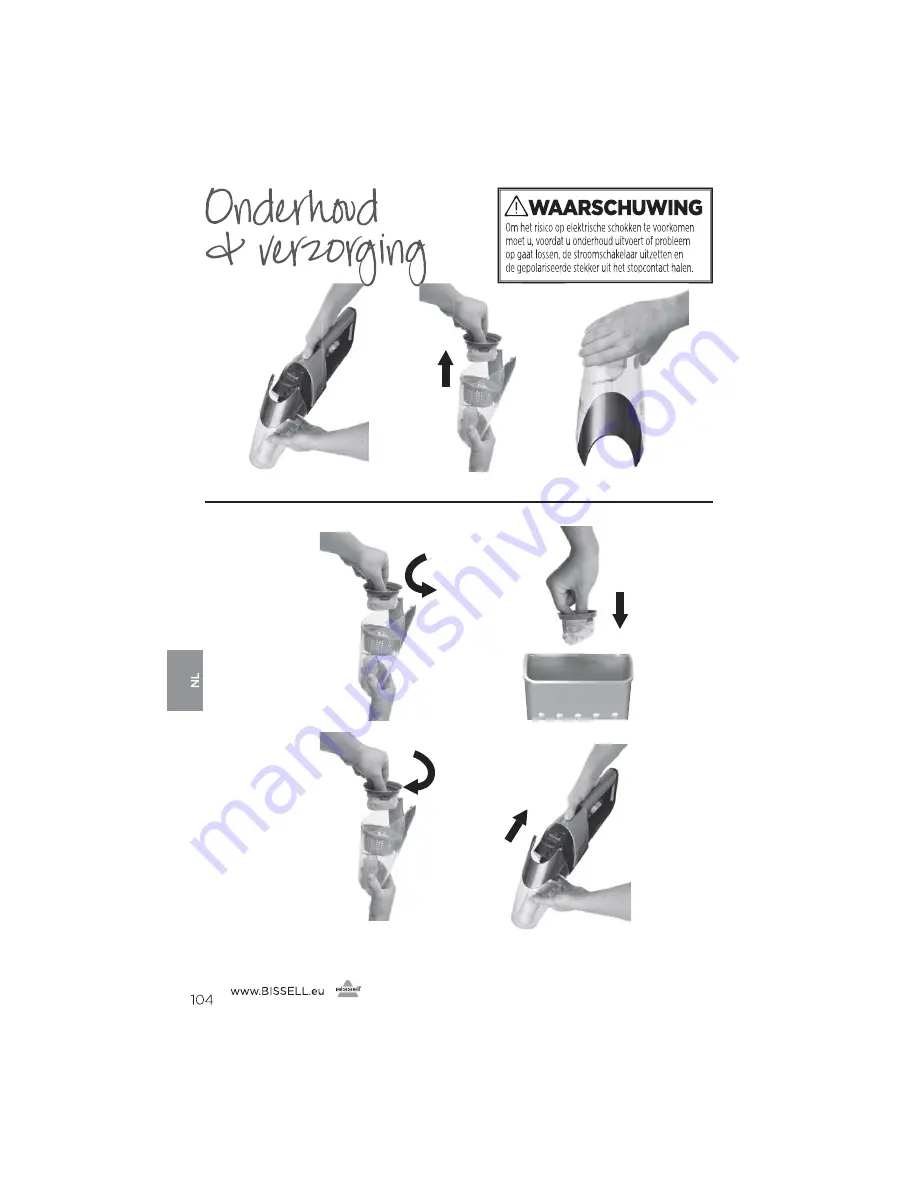 Bissell 1313 Series User Manual Download Page 104