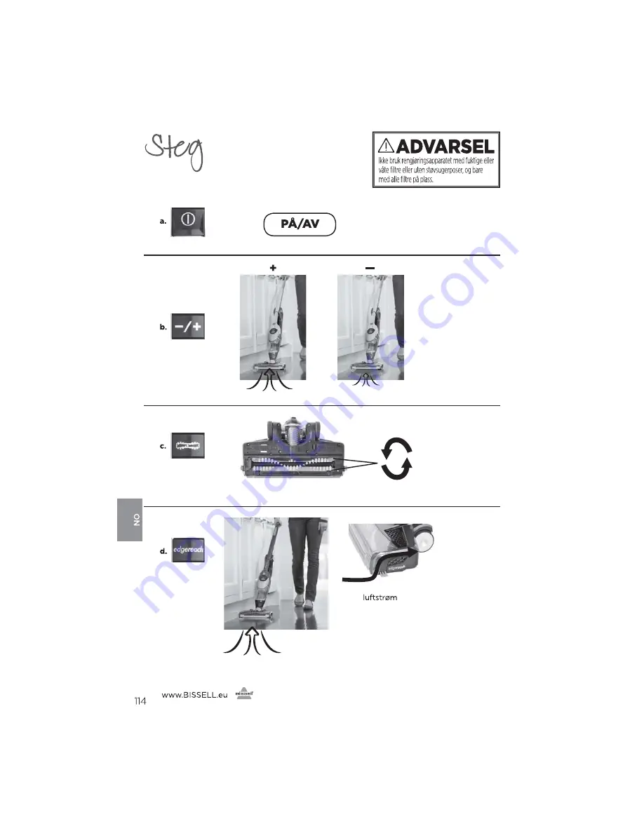 Bissell 1313 Series User Manual Download Page 114