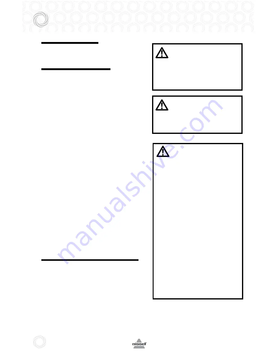 Bissell 1440-J SERIES User Manual Download Page 8