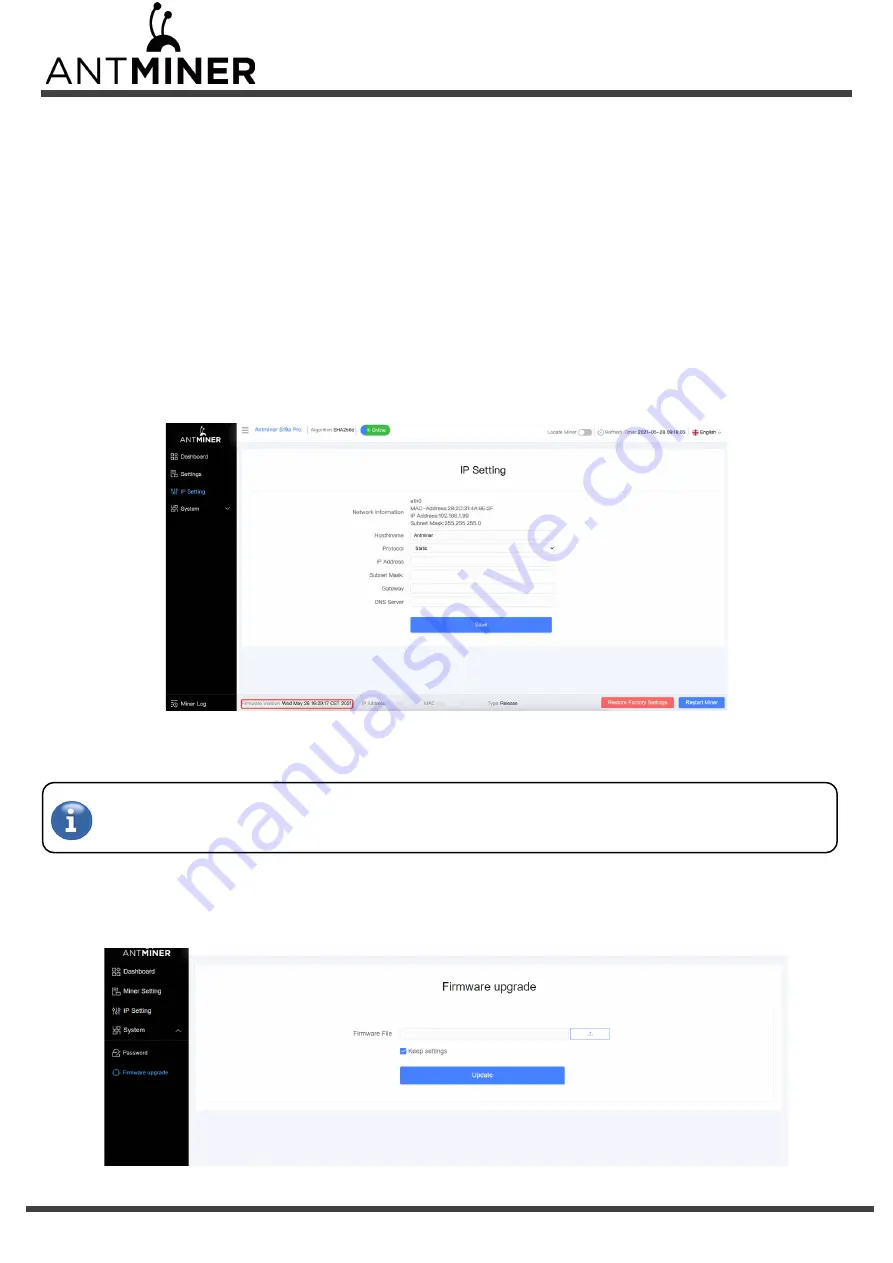 BITMAIN ANTMINER S19a Pro Installation Manual Download Page 13