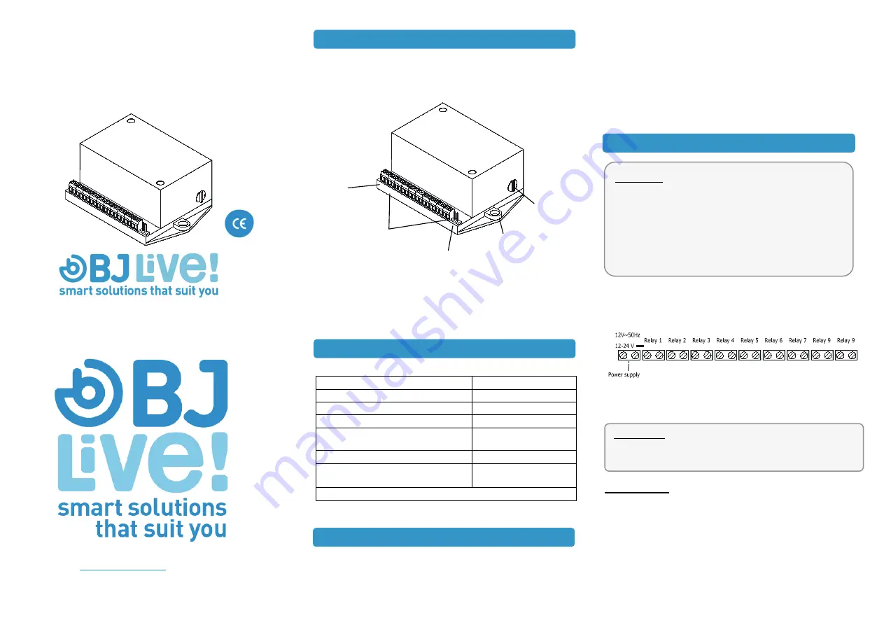 BJLive Enabler 9R Скачать руководство пользователя страница 1