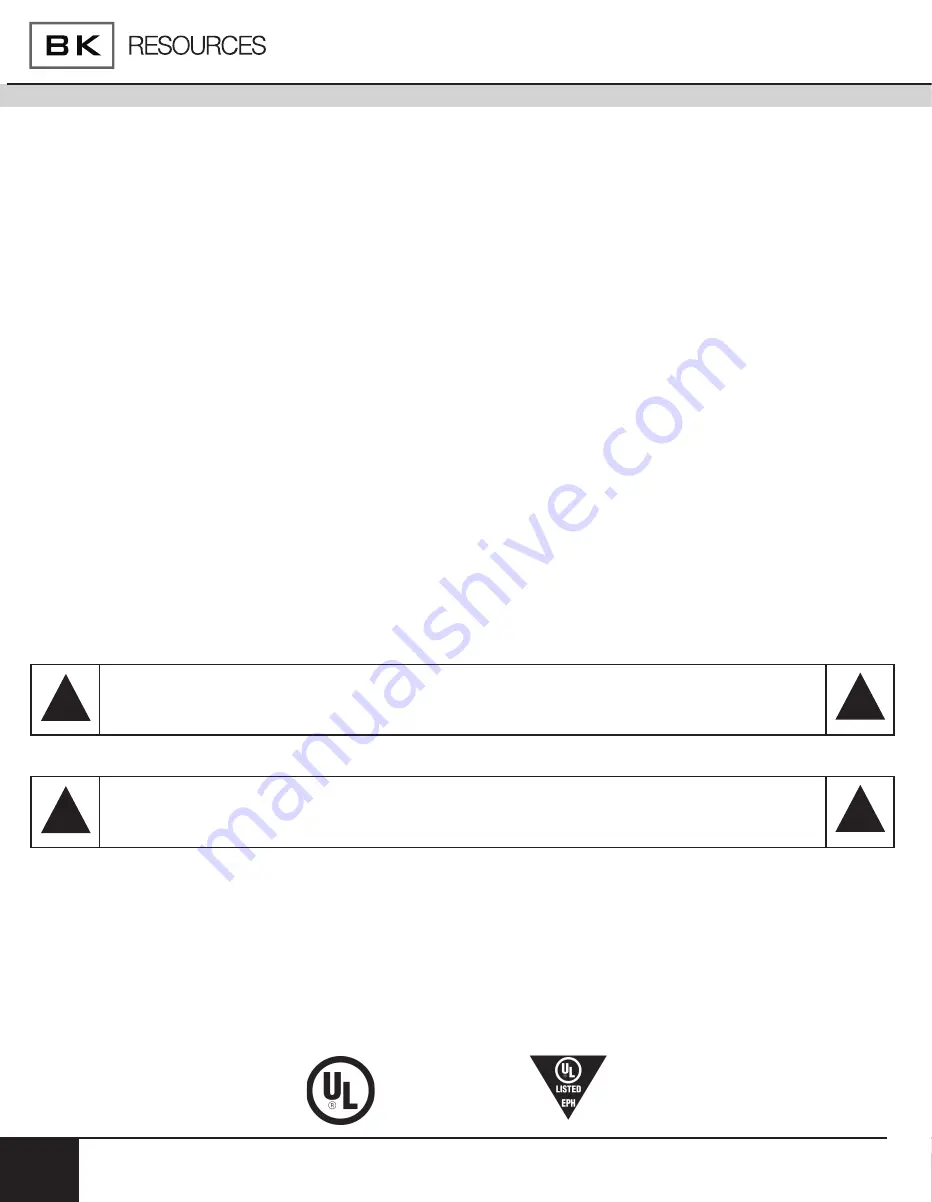 BK RESOURCES STESW-2-120 Installation & Operating Manual Download Page 2