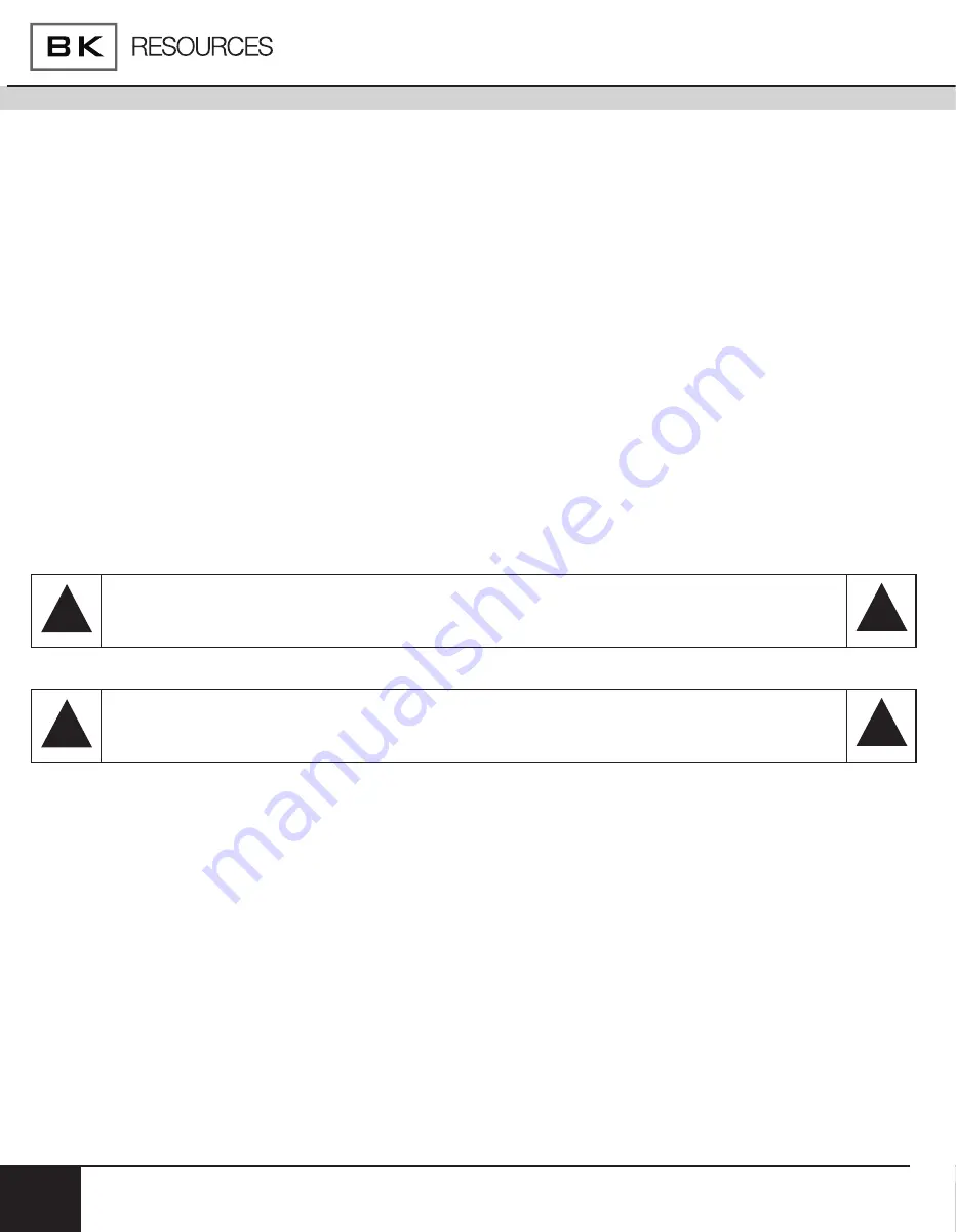 BK RESOURCES STESW-2-120 Installation & Operating Manual Download Page 18