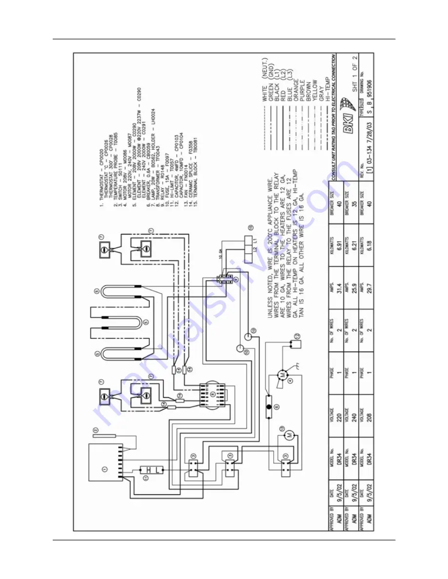 BKI DR-34 Service Manual Download Page 34