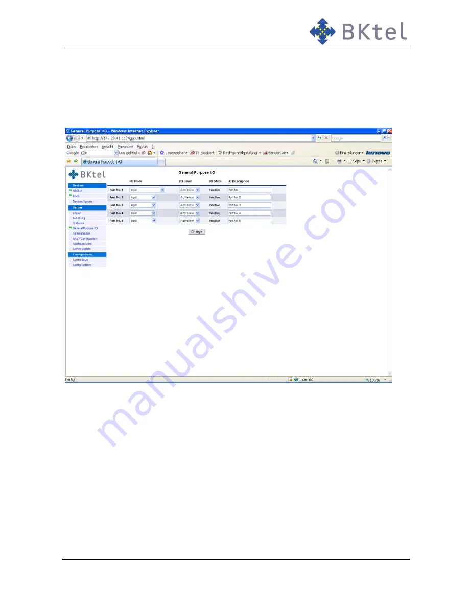 Bktel ES10L Operating Manual Download Page 58