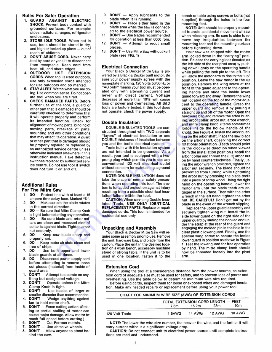 Black & Decker 1701-04 Instruction Manual Download Page 4