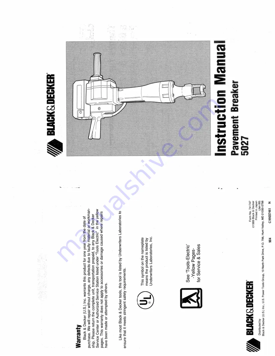 Black & Decker 5027 Instruction Manual Download Page 1