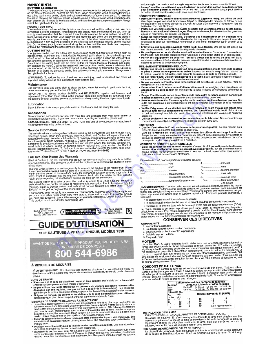 Black & Decker 606989-00 Instruction Manual Download Page 2