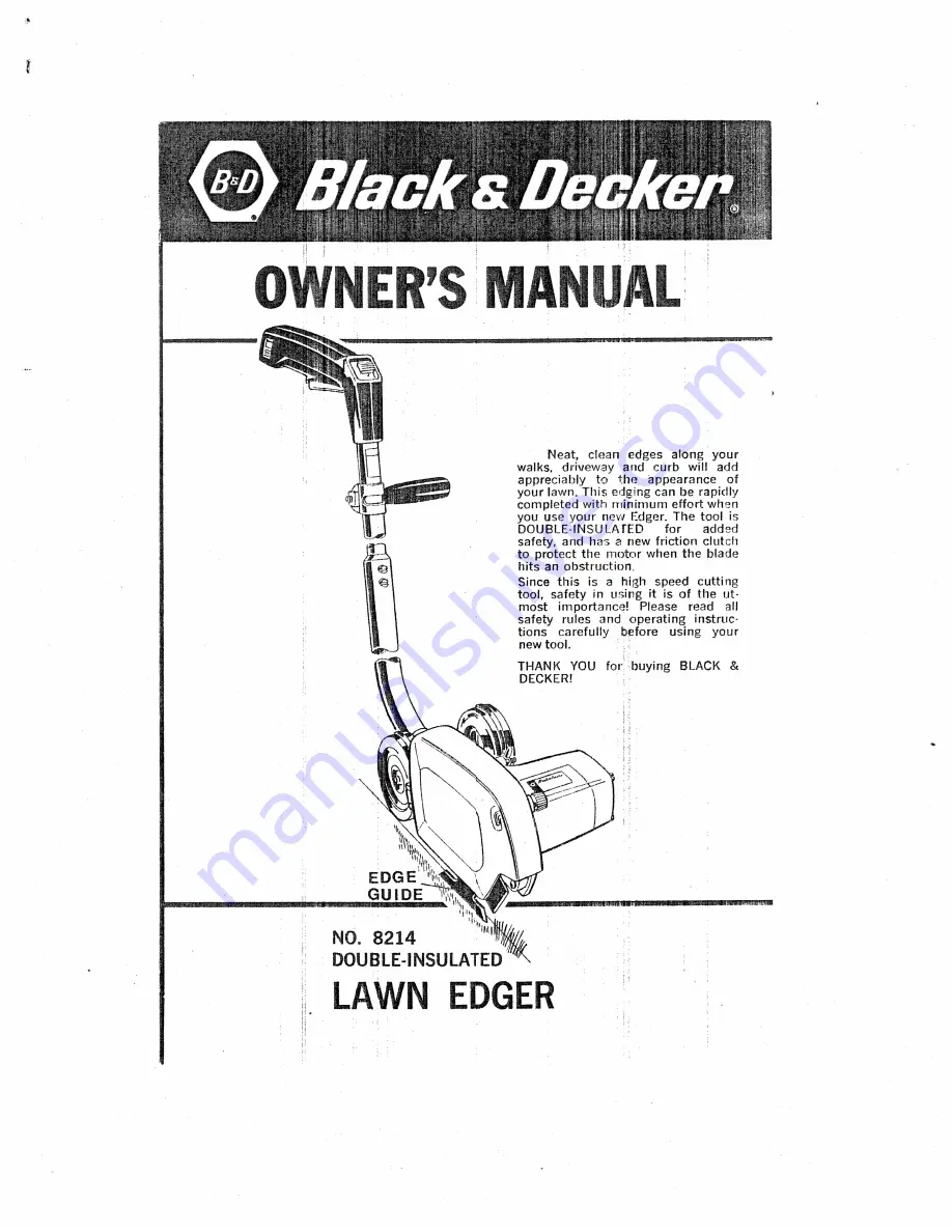 Black & Decker 8214 Owner'S Manual Download Page 1