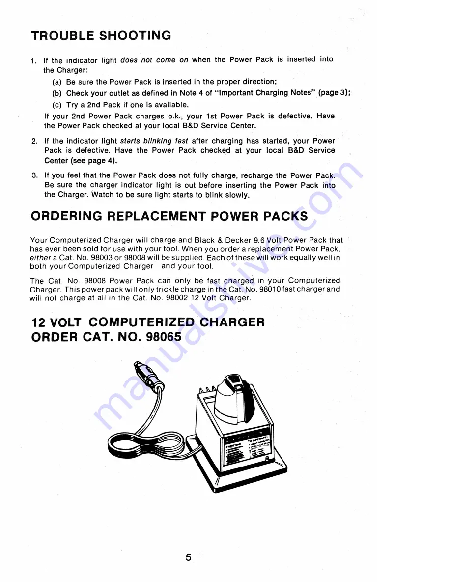 Black & Decker 98060 Instruction Manual Download Page 5