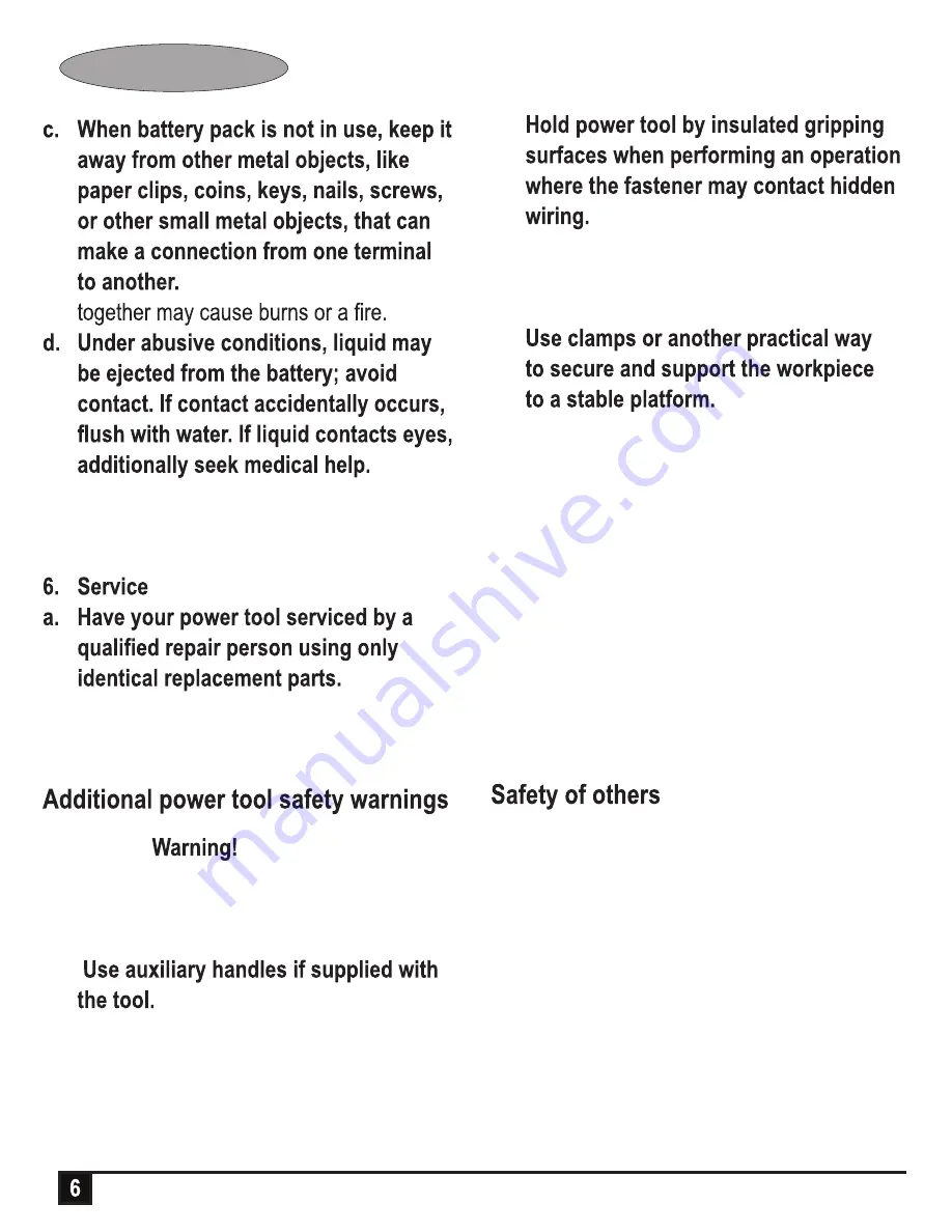 Black & Decker BDCS36G User Manual Download Page 6