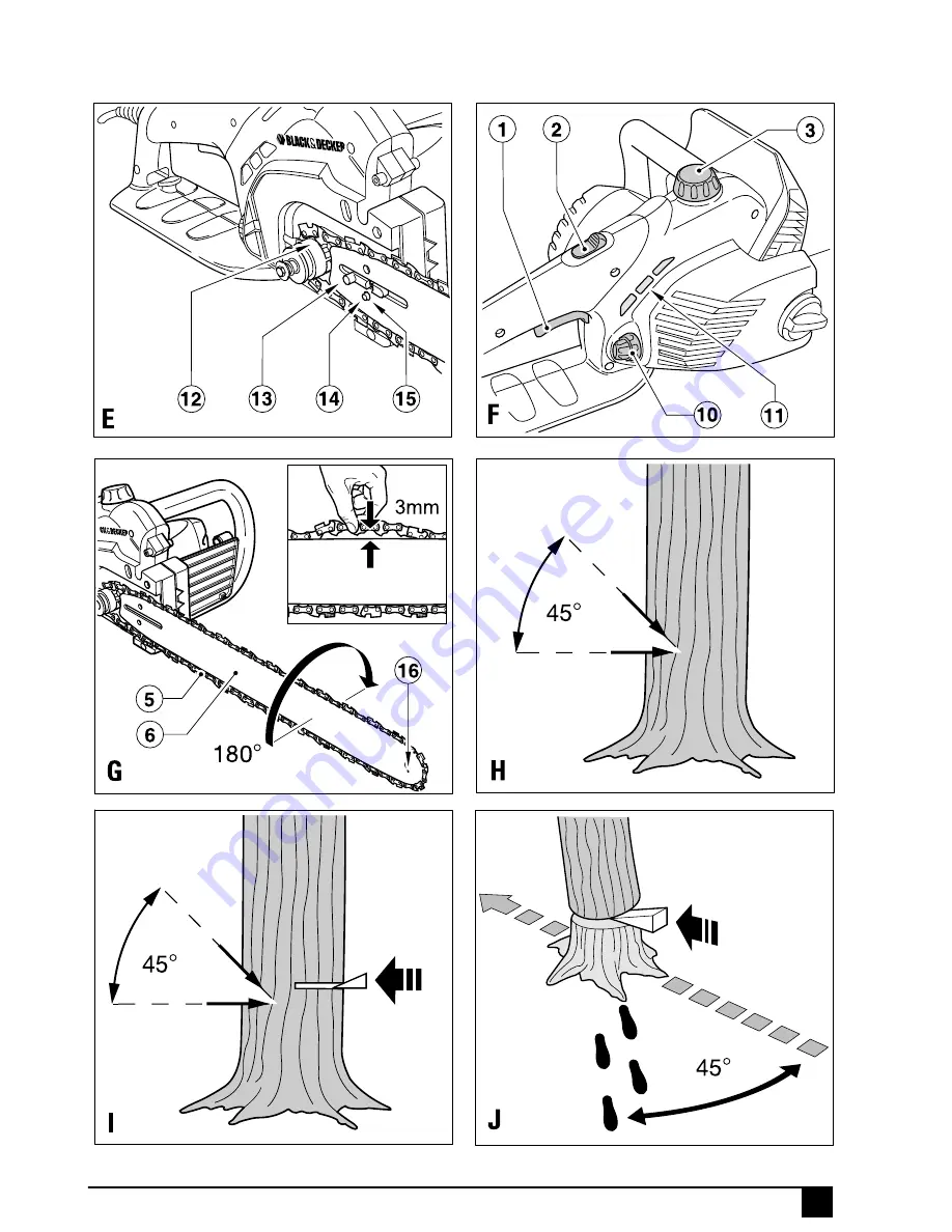 Black & Decker Chain Saw Manual Download Page 3