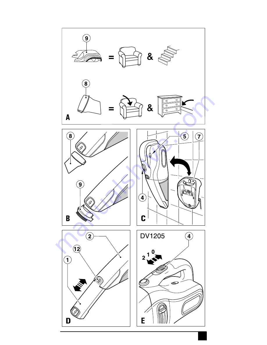 Black & Decker Dustbuster DV12 Series Скачать руководство пользователя страница 3