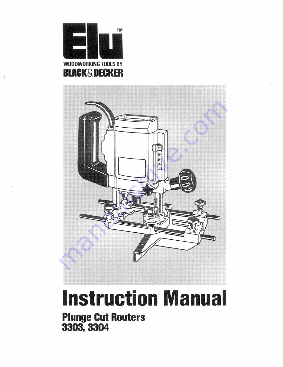 Black & Decker ELU 3303 Скачать руководство пользователя страница 1