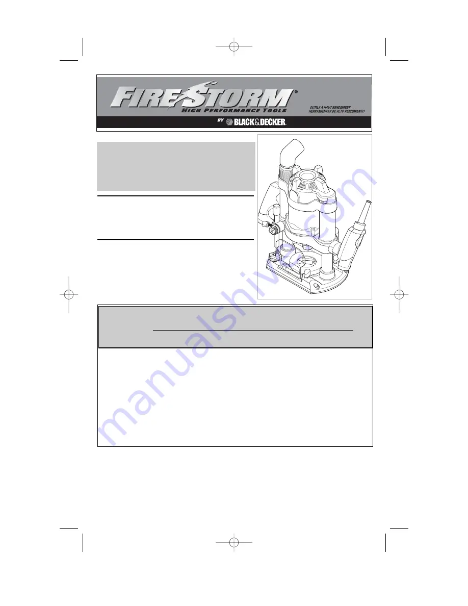 Black & Decker Fire Storm 492777-00 Instruction Manual Download Page 1