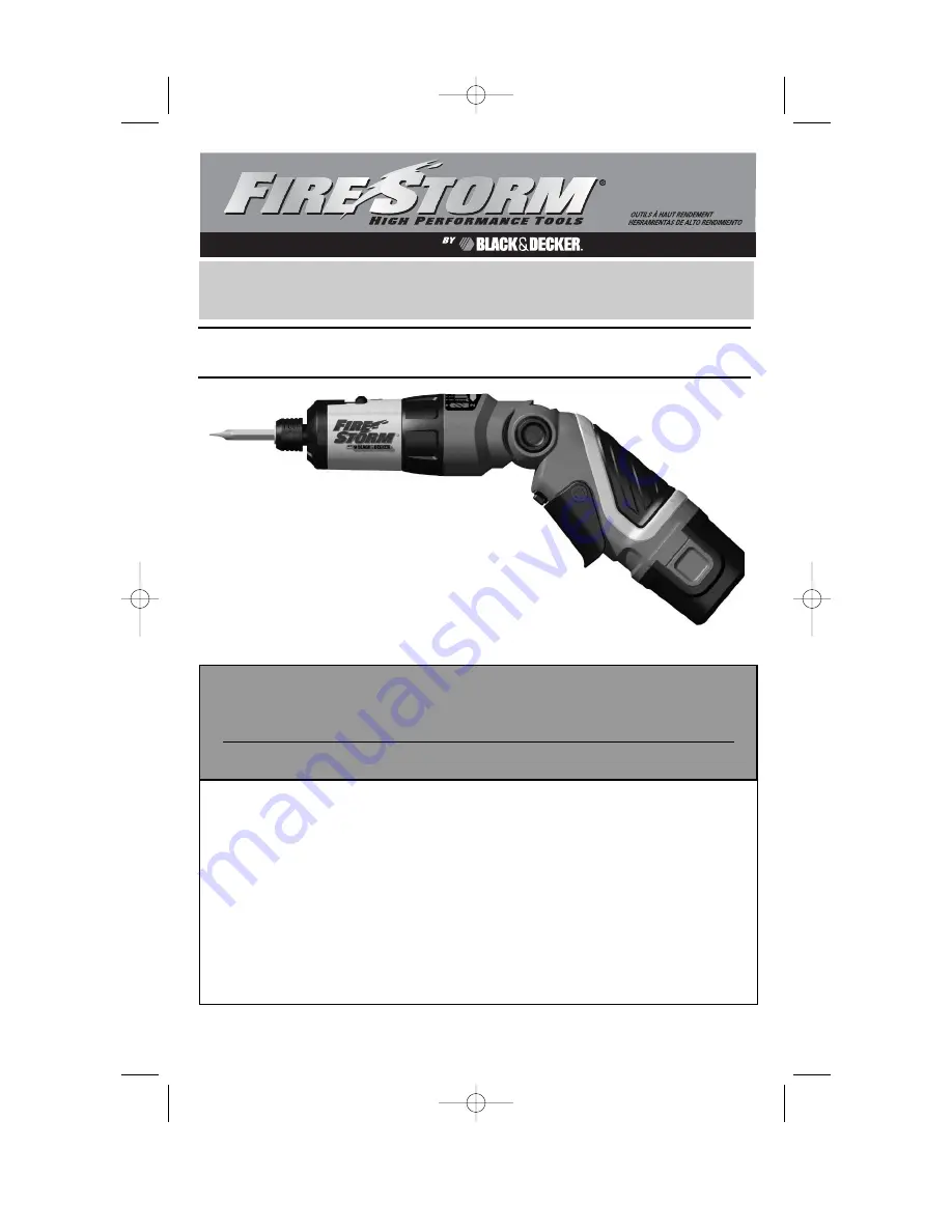 Black & Decker FireStorm FS360 Instruction Manual Download Page 12