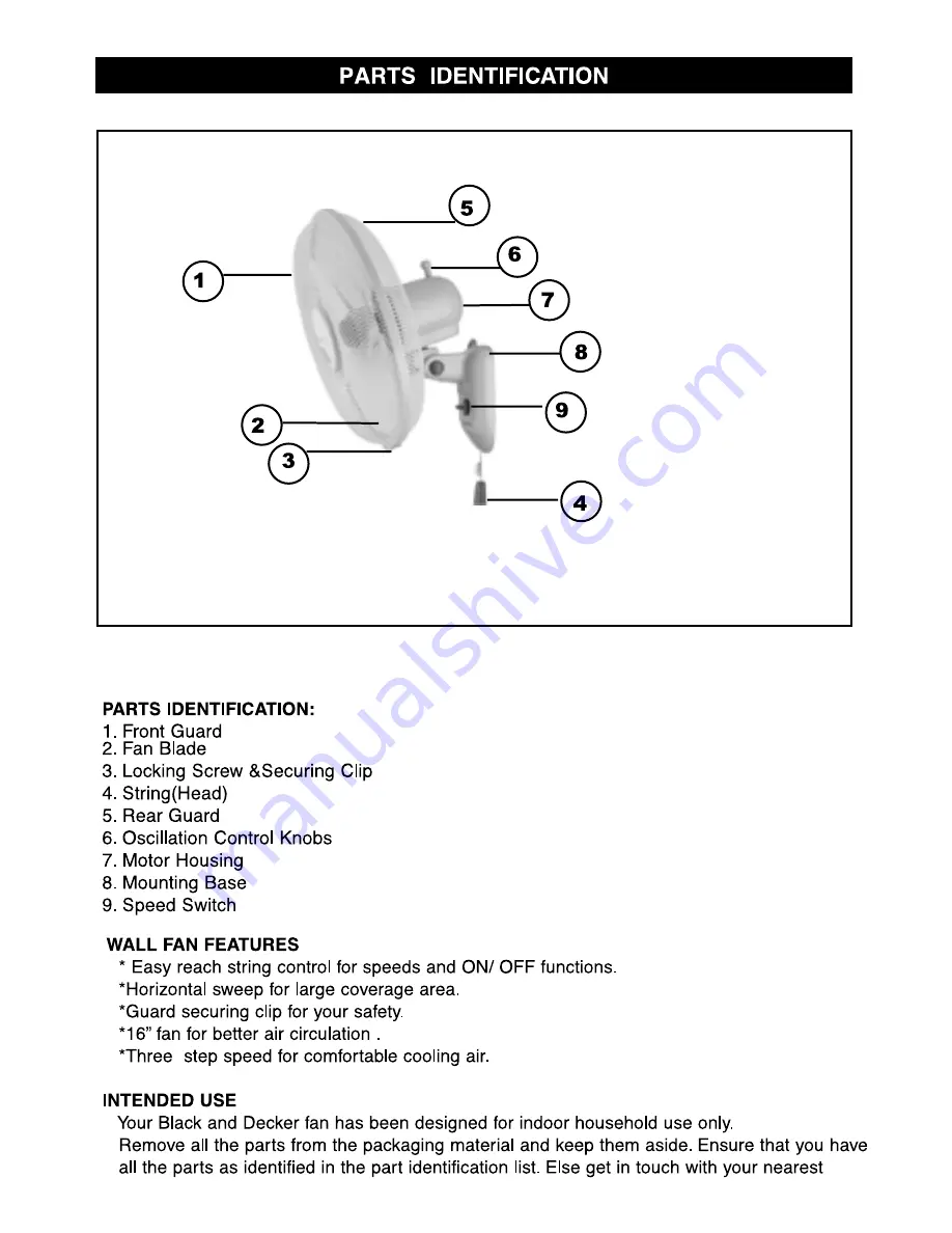 Black & Decker FW1600 User Manual Download Page 3