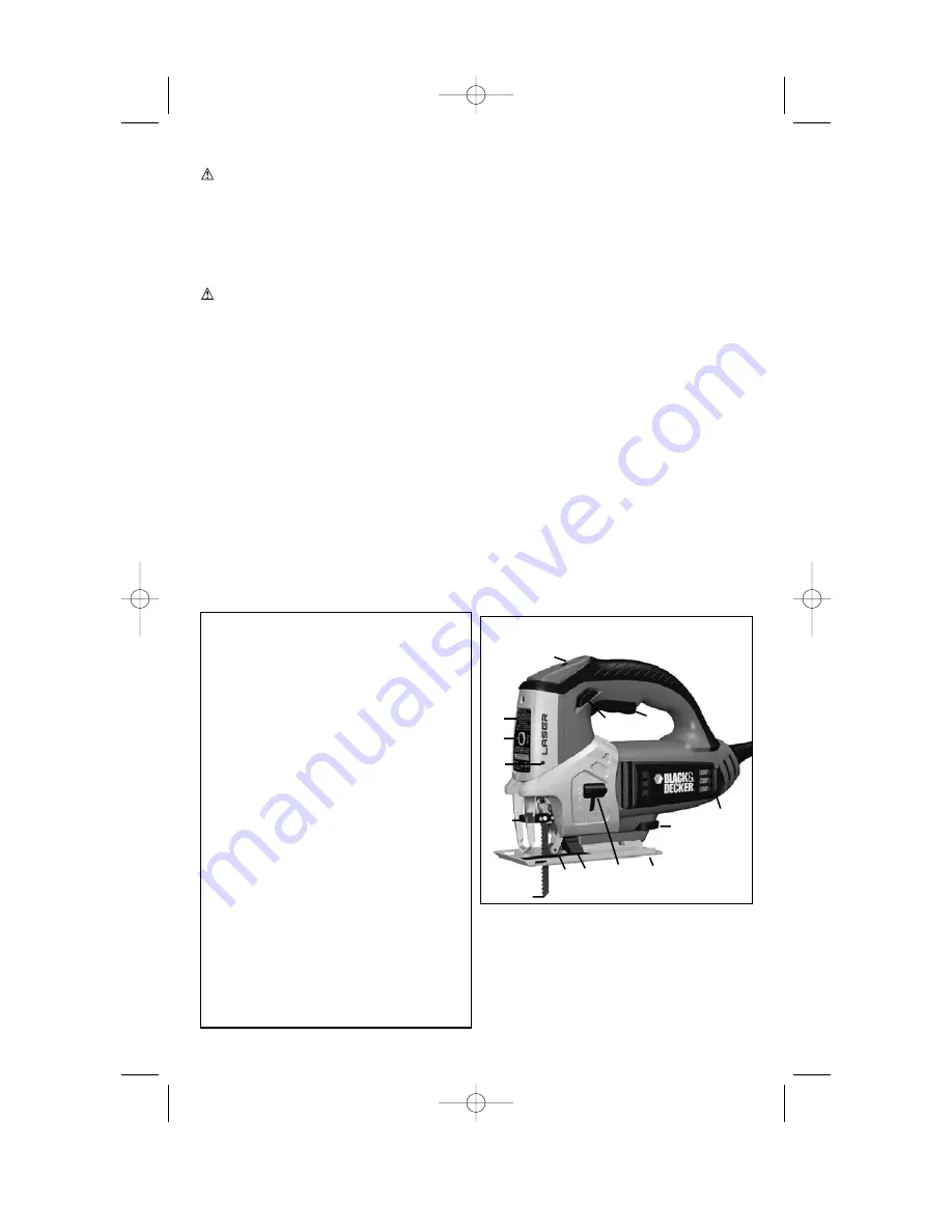 Black & Decker JS650L Instruction Manual Download Page 15