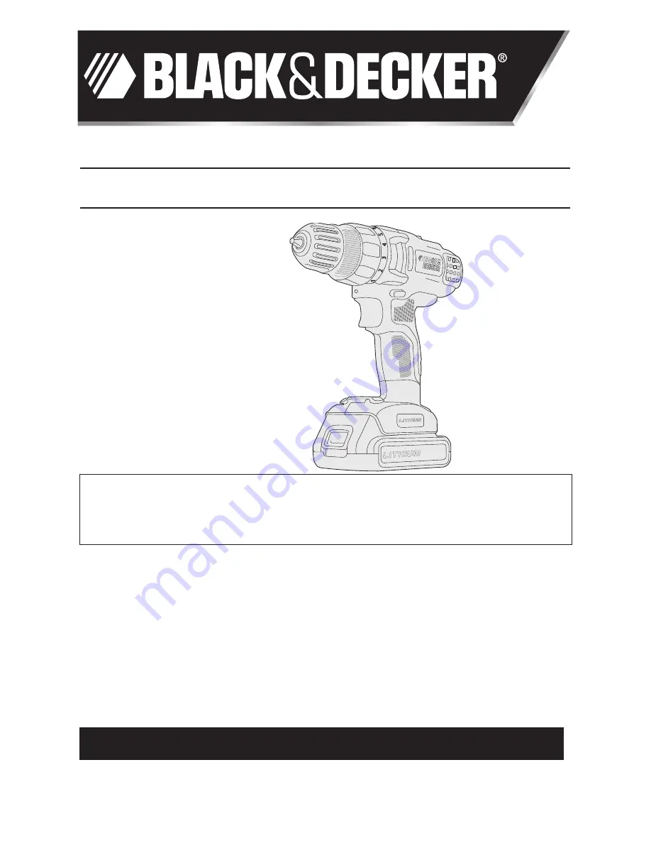 Black & Decker LDX220 Instruction Manual Download Page 1