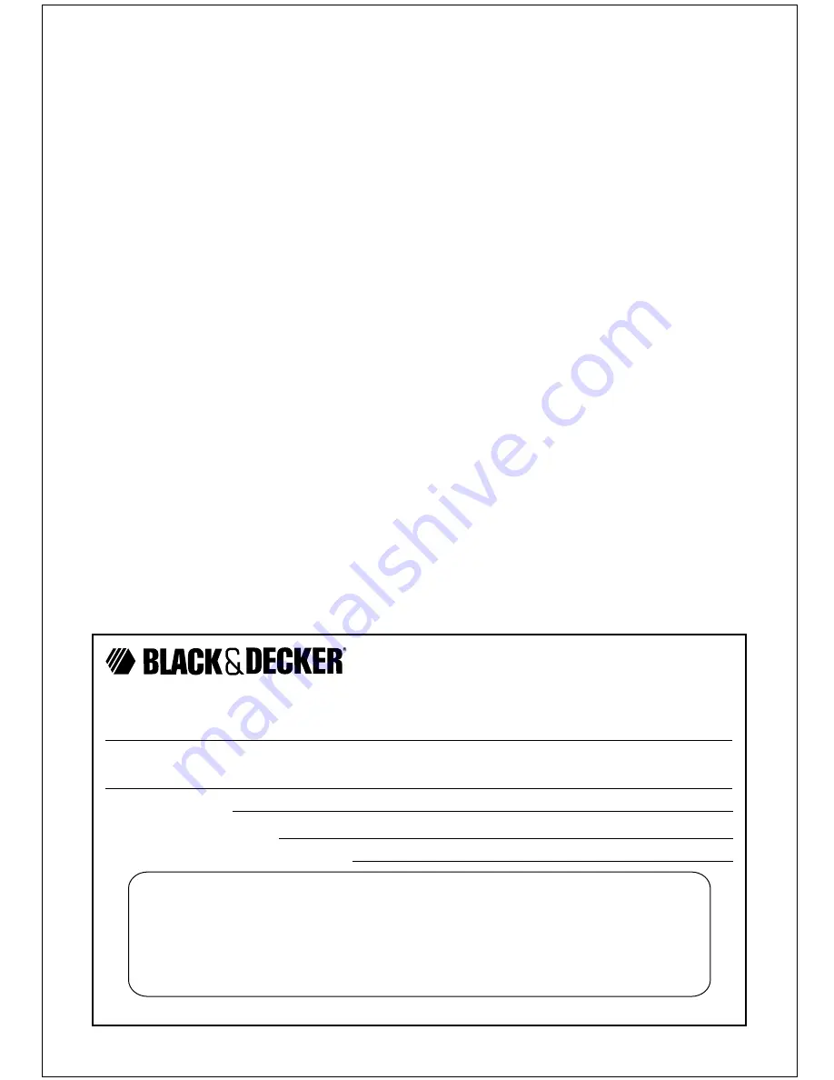 Black & Decker MY2000P User Manual Download Page 26