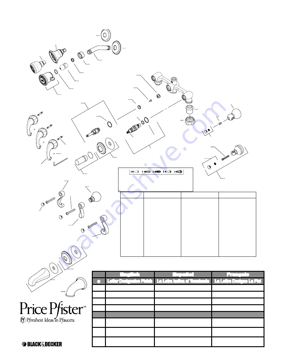 Black & Decker Price Pfister 01-801 Series Installation Instructions Manual Download Page 8