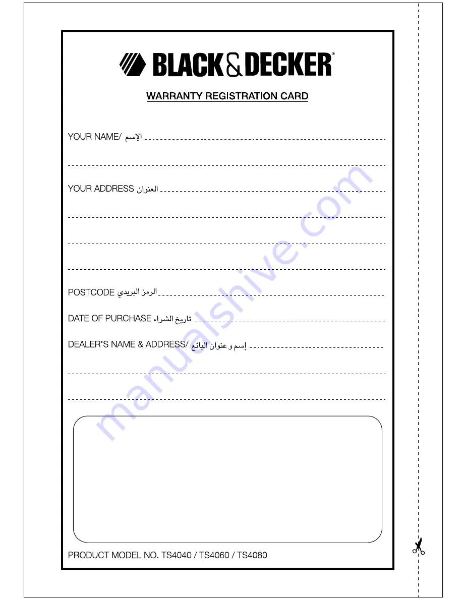 Black & Decker TS4040 Instruction Manual Download Page 15