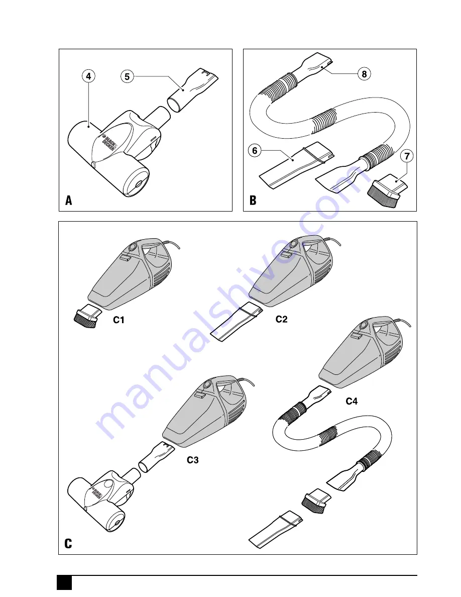 Black & Decker VH800 Скачать руководство пользователя страница 2