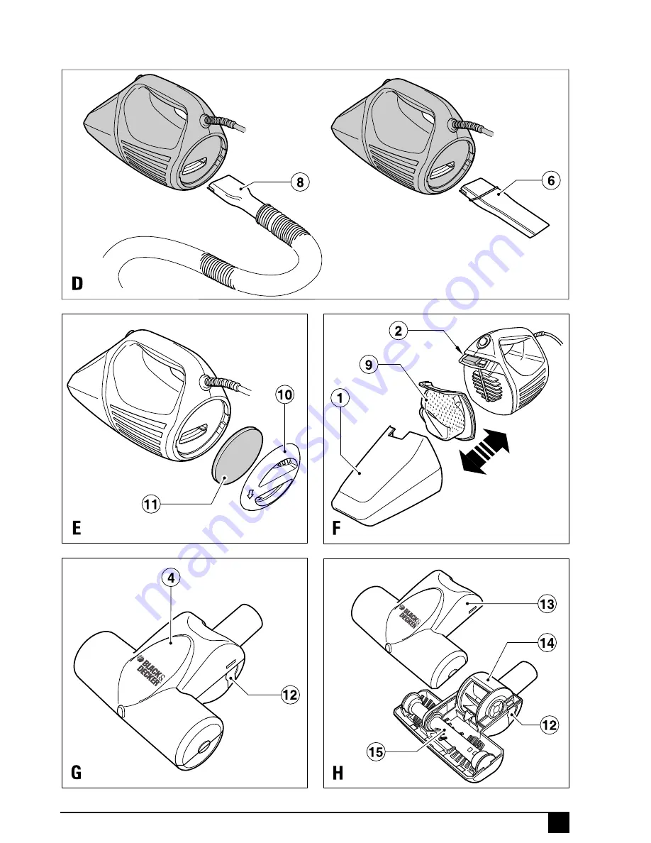 Black & Decker VH800 Скачать руководство пользователя страница 3