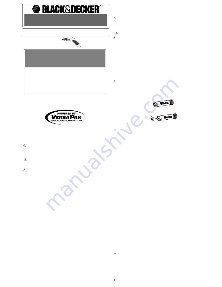 Black & Decker VP940 Instruction Manual Download Page 1