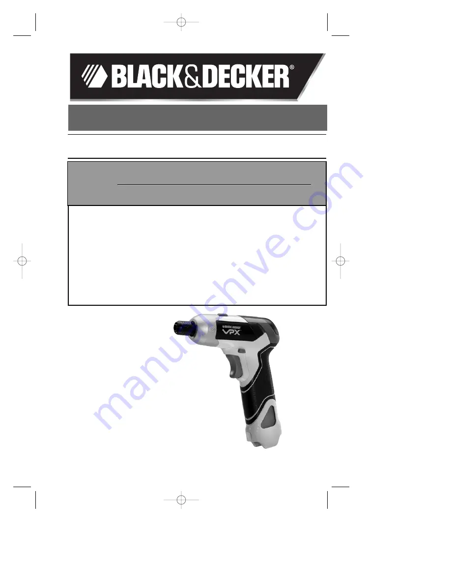 Black & Decker VPX1101 Instruction Manual Download Page 25