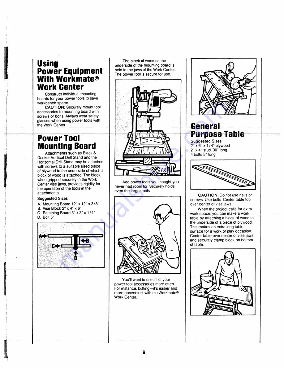 Black & Decker Workmate 400 Скачать руководство пользователя страница 9