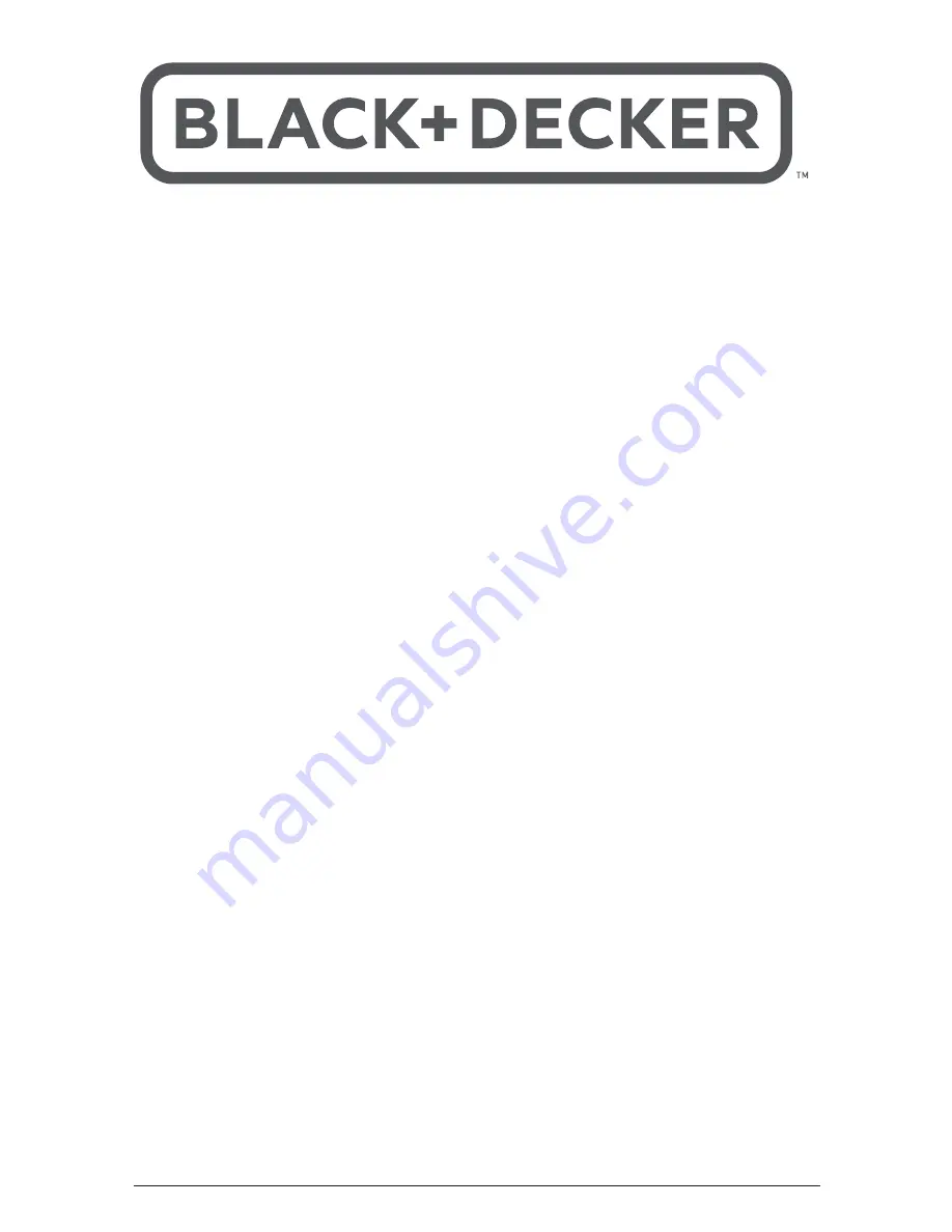 Black+Decker BLBD10GB1 Use & Care Manual Download Page 20