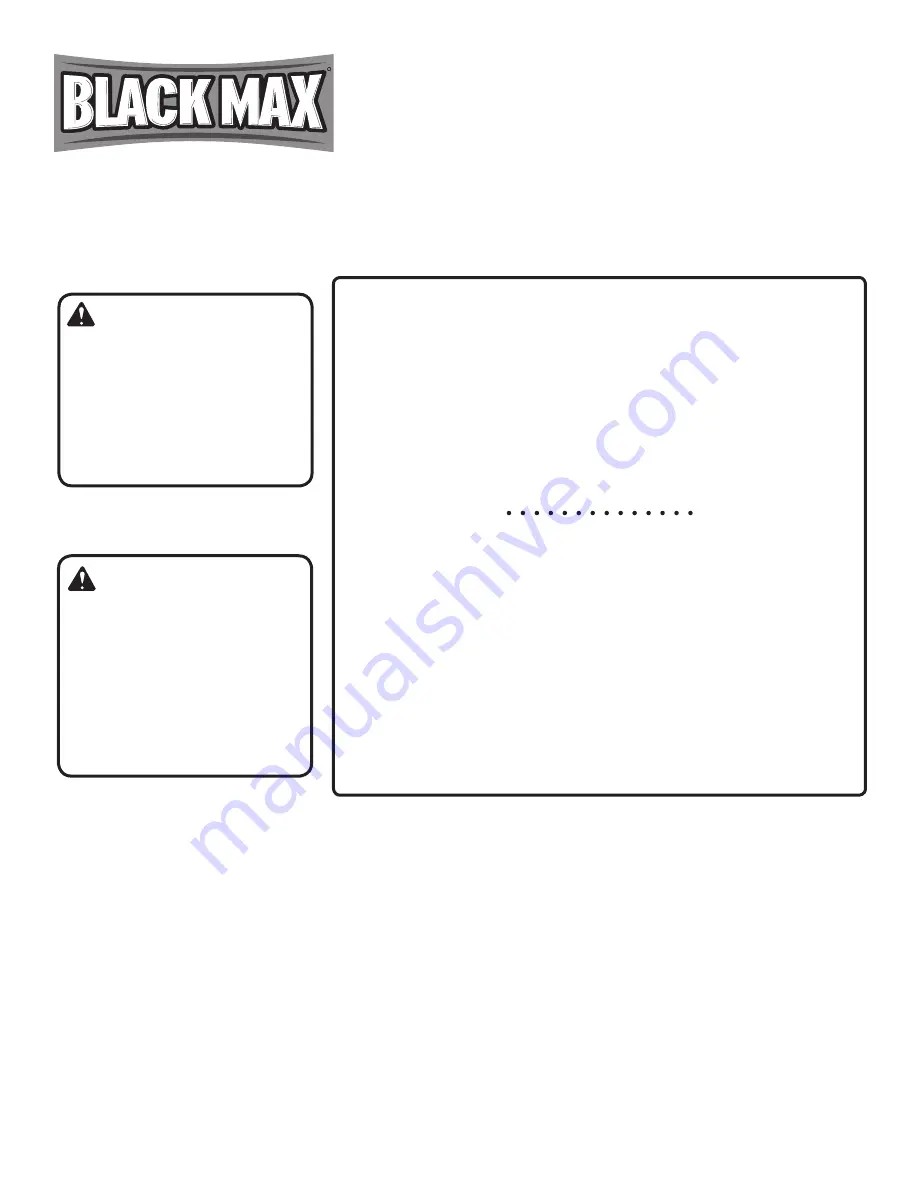 Black Max BM254BV Operator'S Manual Download Page 36