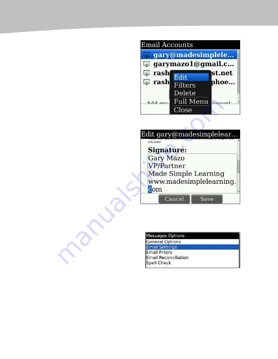 Blackberry Bold 9650 Series Manual Download Page 289