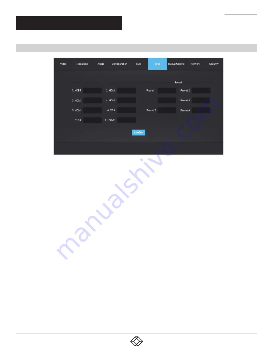 Blackbox AVSC-HDMI2-8X2 User Manual Download Page 22