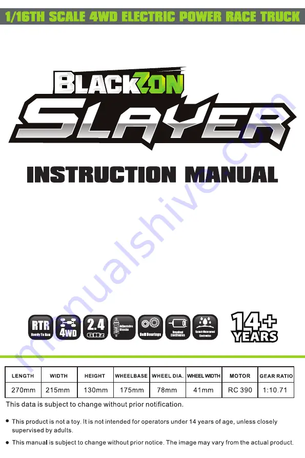 Blackzon BL540000 Instruction Manual Download Page 1