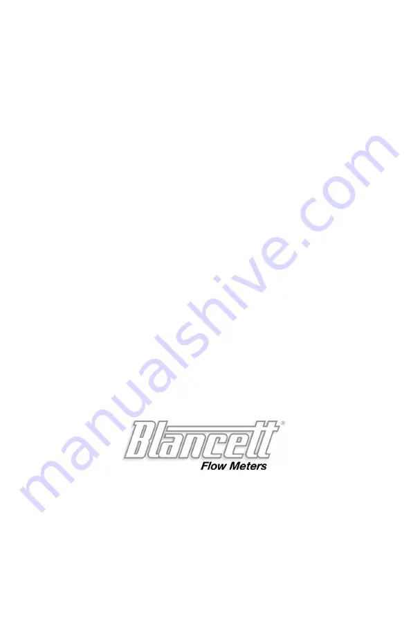 Blancett B2800 Standard Programming & Installation Manual Download Page 20