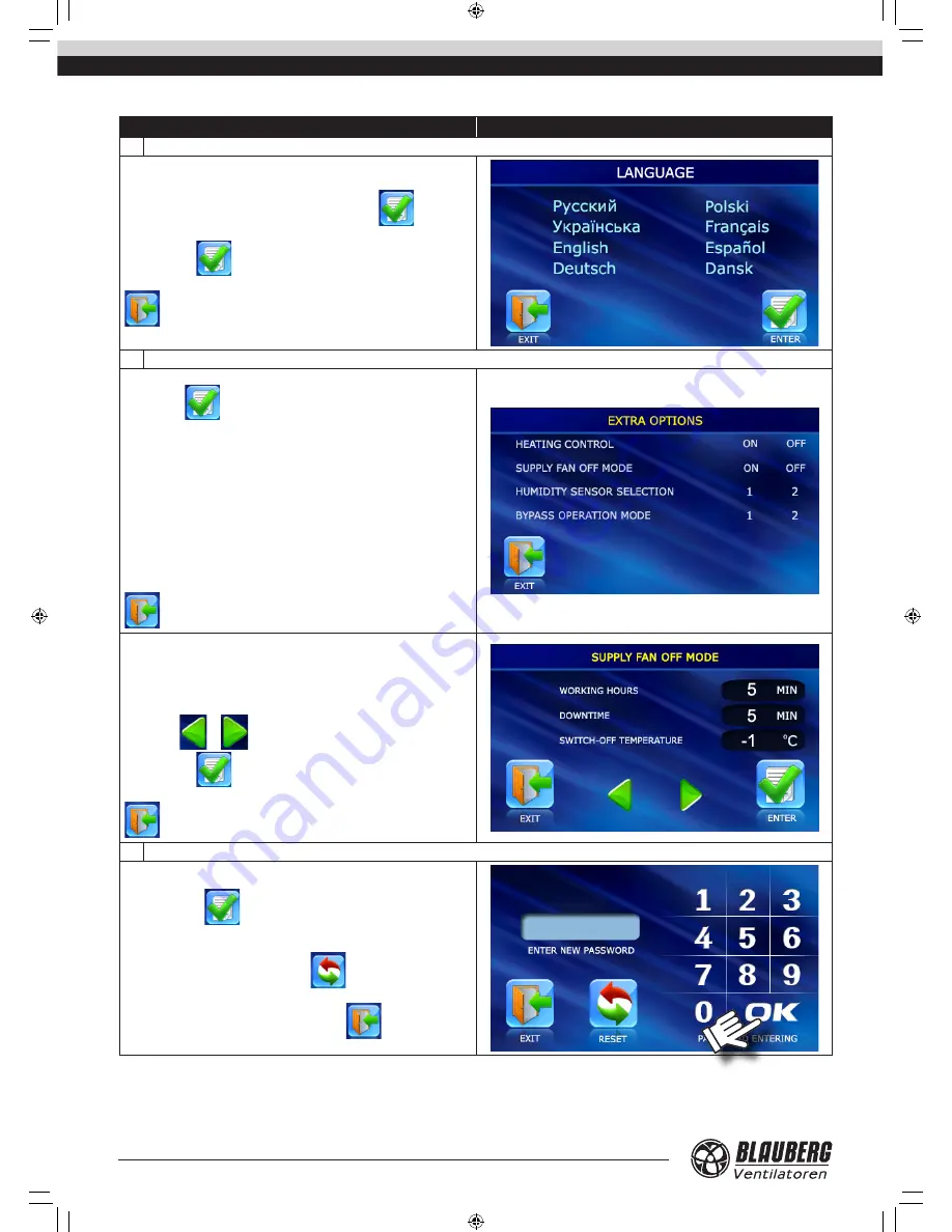 BLAUBERG KOMFORT EC DW Series Operation Manual Download Page 22