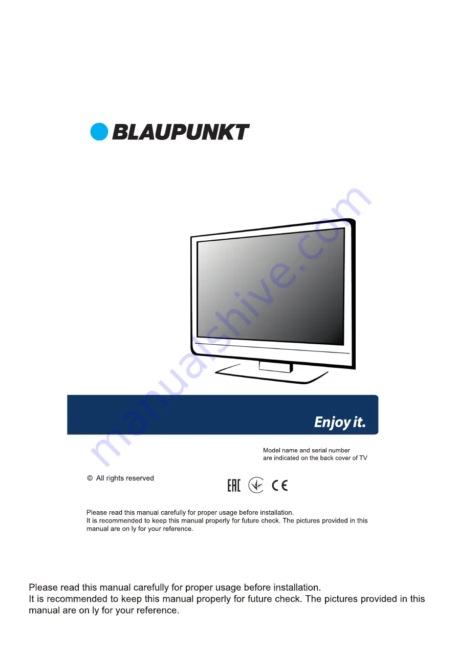 Blaupunkt 40FB5000 User Manual Download Page 1