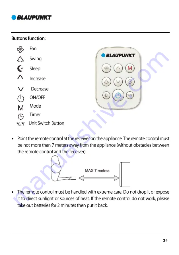 Blaupunkt B1111T Instruction Manual Download Page 26