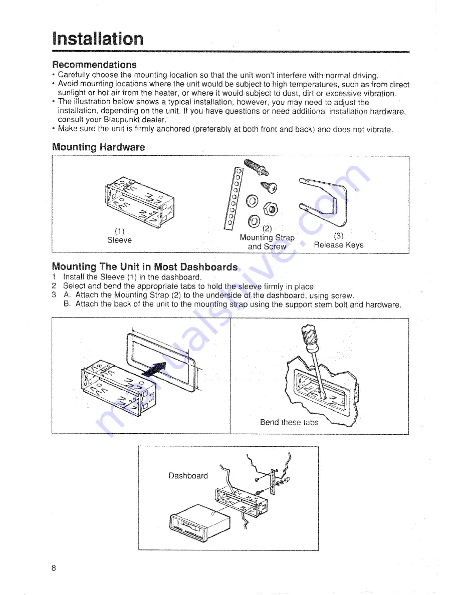 Blaupunkt Dallas CR85 Owner'S Record Download Page 8